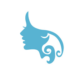 woman icon on a white background, vector illustration