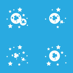 coin icon, st patrick's day on white background, vector illustration