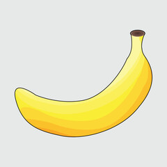 Cartoon bananas. yellow fruit, tropical fruits, Isolated vector illustration icon