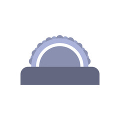 circular saw icon on a white background, vector illustration