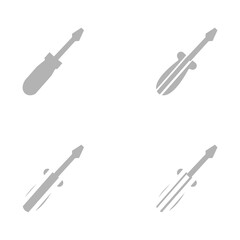 screwdriver icon on a white background, vector illustration