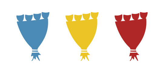 icon of a bouquet of roses on a white background, vector illustration