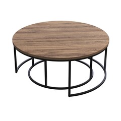 coffee table isolated on white background, 3D illustration, cg render