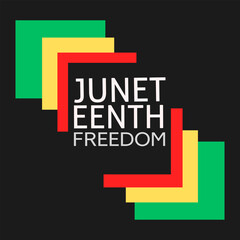 illustration vector graphic of background banner text juneteenth freedom