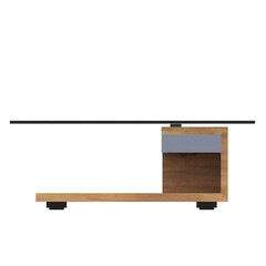 coffee table isolated on transparent background, 3D illustration, cg render
