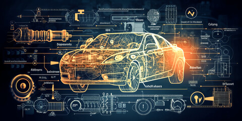A professional car mechanic checks the parts of a vehicle, ensuring that everything is in working order. - generative ai
