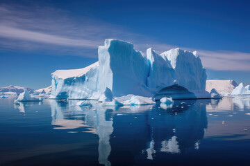 Icebergs in the sea.