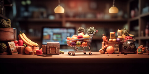 The user browses a digital store, scrolling through different options. - generative ai.