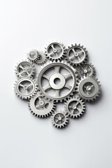 Patterns formed by gears of different sizes.