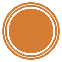 orange round button