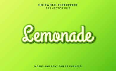3d lemonade text effect	