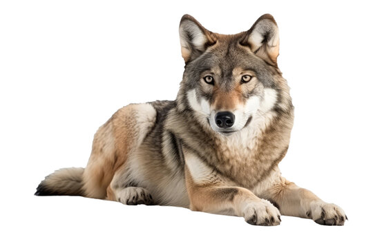 Wolf On Isolated Transparent Background, Png. Generative AI