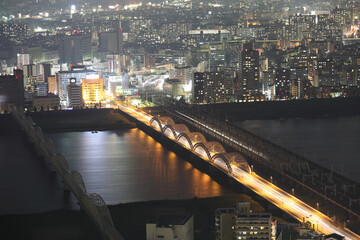 スカイビルの大阪の夜景