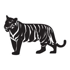 Naklejka na ściany i meble Tiger Vector Silhouette illustration, royal Bengal tiger vector 
