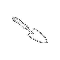 Obraz premium Trowel icon. Hand drawn vector illustration.