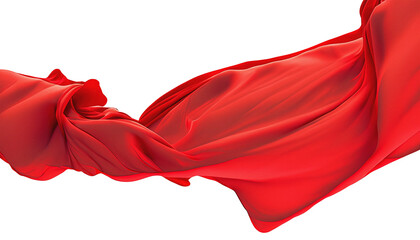 Red Silk fabric Fluttering Cloth in the Wind Seamless Background with Dynamic Movement Elegance for Design, Creative Projects, Advertising, Branding design, elements, Graphic design, products display.