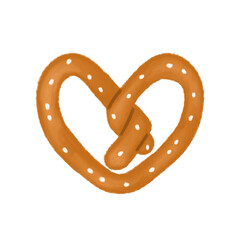 Heart shaped pretzel