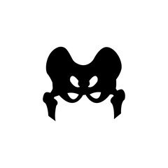 Waist crossbones anatomy vector icon, orthopedics symbol