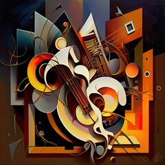 An abstract illustration inspired by musical notes - Artwork 24