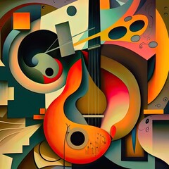 An abstract illustration inspired by musical notes - Artwork 21
