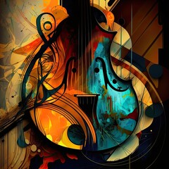 An abstract illustration inspired by musical notes - Artwork 17