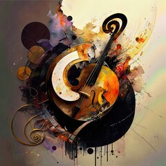 An abstract illustration inspired by musical notes - Artwork 23