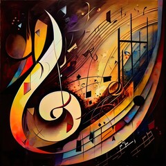 An abstract illustration inspired by musical notes - Artwork 12