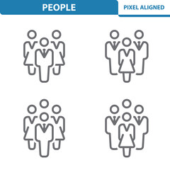 People Icons. Man, Woman, Men, Women, Businessman, Businesswoman