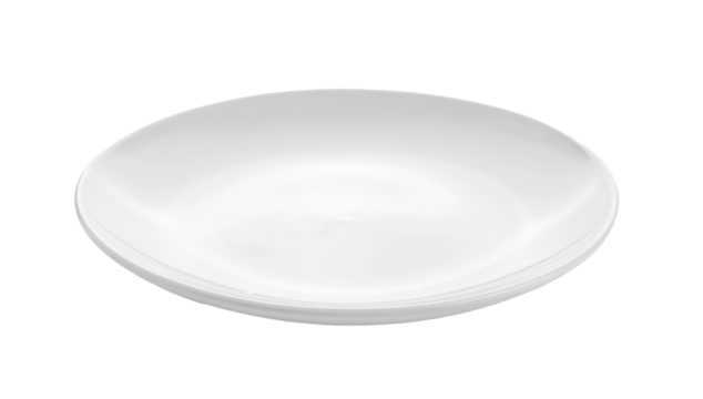 empty plate isolated on transparent png