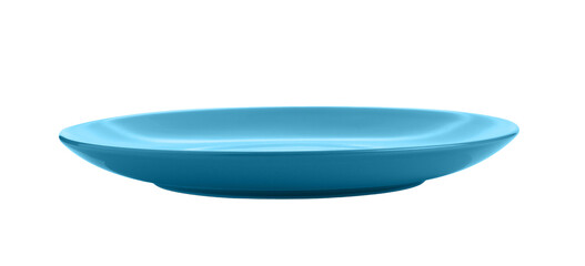 blue dish on transparent png - obrazy, fototapety, plakaty