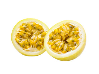 passionfruit isolated on transparent png - obrazy, fototapety, plakaty
