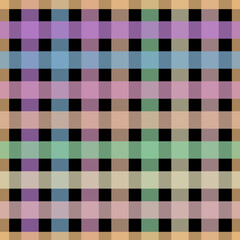 Seamless tartan plaid pattern with pastel colors.