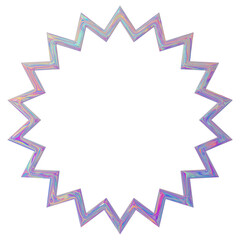 Fototapeta na wymiar Holographic geometric neon element 