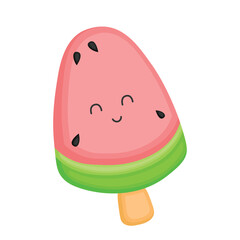 Cute Ice Cream Colorful Flavor Dessert Cone Scoop Cup Illustration Vector Clipart Cartoon