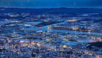 皿倉山から見る北九州の夜景