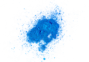 blue paint pigment powder isolated on tranparent background png