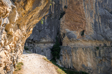 Fototapeta na wymiar Cares trail - ruta del Cares - in Picos de Europa, Asturias, Spain