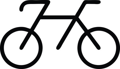 bicycle logo design black and white. Hybrid cycling vehicle. Healthy vehicle.