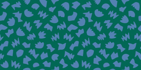 Fun colorful doodle and mosaic seamless pattern. Vector illustration for card, banner, invitation, social media post, poster, mobile apps, advertising.