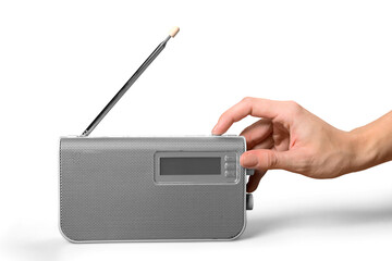 Human hand tuning in the music radio