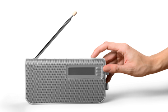 Human hand tuning in the music radio