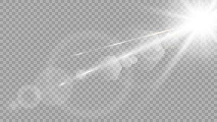Vector transparent sunlight special lens flare light effect. Stock royalty free vector illustration. PNG	