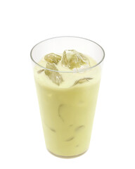 グラスに入ったバナナミルクのイラスト リアル