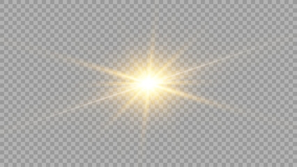 Vector transparent sunlight special lens flare light effect. PNG. Vector illustration	