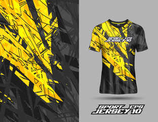 Shirt template abstract background for extreme jersey team, racing, cycling, leggings, football, gaming and sport livery.