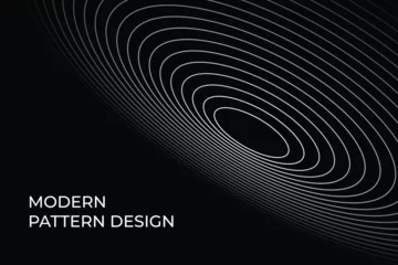 Fotobehang 3D modern oval pattern design illustration, triangle pattern modern scifi design, oval background spiral design © Bockthier
