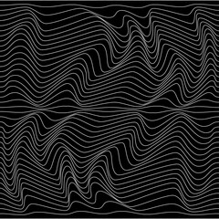 Fototapeta premium Abstract relief background with optical illusion of distortion. Vector illustration.