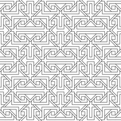 Vector seamless pattern. Modern stylish texture. Monochrome, linear abstract background.