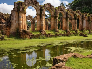 Fototapeta na wymiar Photo of the ruins of Sao Jose das Missoes Rio Grande do Sul, Brazil