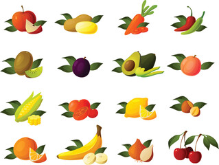 Cute vector illustration of various bags of candy with chocolate, mint and caramel flavor.